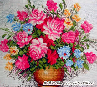 十字绣不小心弄脏了怎么清洗?(图1) 十字绣不小心弄脏了怎么清洗?