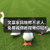 文章家具维修不求人，免费视频教程带你轻松上手！（图3）