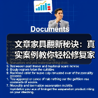 文章家具翻新秘诀：真实案例教你轻松修复家居难题（图1）