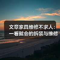 文章家具维修不求人：一看就会的拆装与维修全攻略（图3）