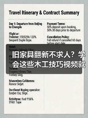 旧家具翻新不求人？学会这些木工技巧视频就能搞定！（图2）