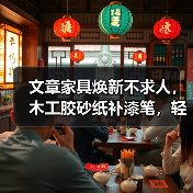 文章家具焕新不求人,木工胶砂纸补漆笔,轻松修复家具小损伤(图1) 文章家具焕新不求人,木工胶砂纸补漆笔,轻松修复家具小损伤(图1)